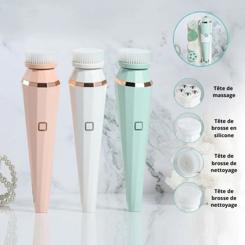 Brosse Nettoyante Visage Électrique 4-en-1 - Korean Beauty & Healthy